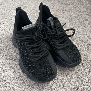 Steve Madden Black Sparkly Sneakers